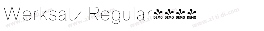 Werksatz Regular字体转换